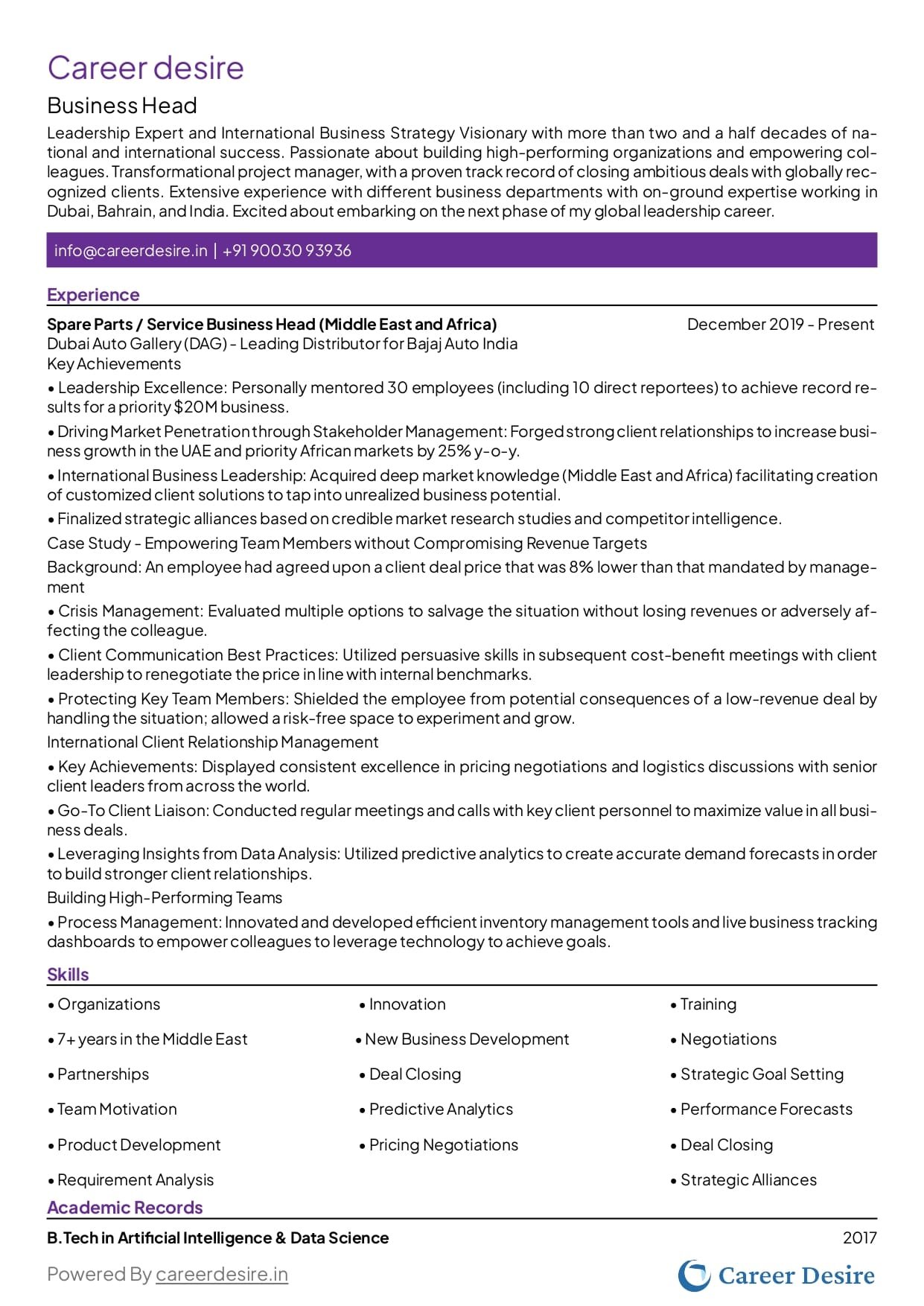 Resume Builder Preview